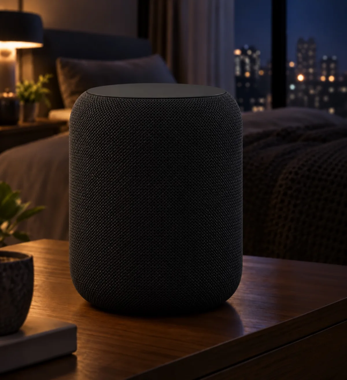 The Alexsay speaker on a table in a living room